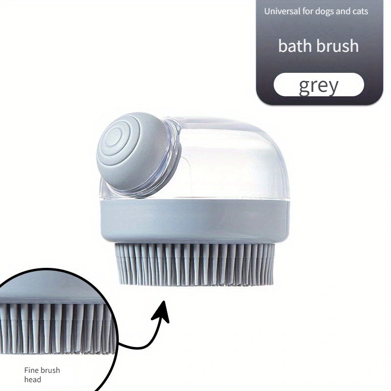 Silicone Massaging Dog Brush with Soap Dispenser (2 Pack)