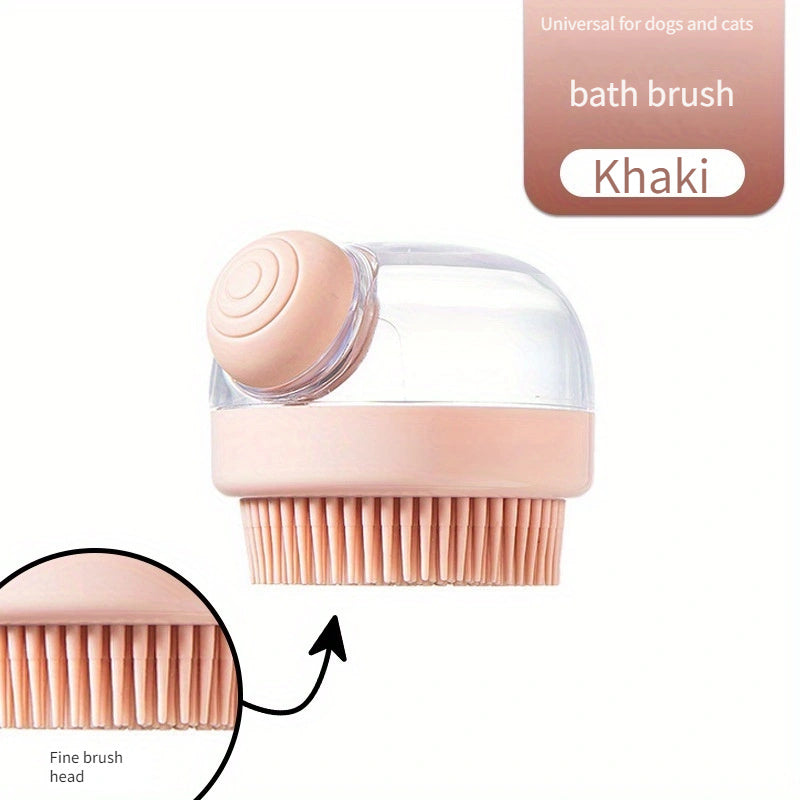 Silicone Massaging Dog Brush with Soap Dispenser (2 Pack)